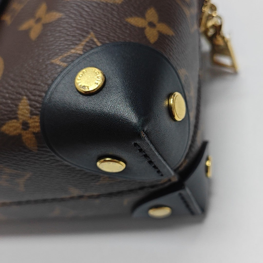 PETITE MALLE Monogram Coated Canvas Brown