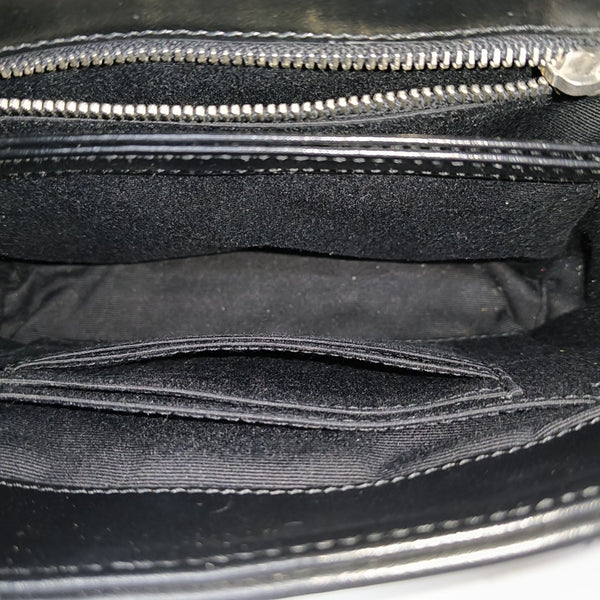 LOULOU Extra Small Chevron Calfskin Black
