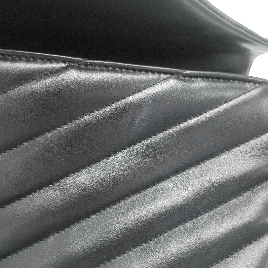 Chevron Calfskin Black
