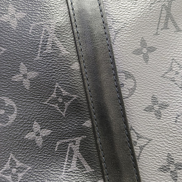 KEEPALL 50 Monogram Coated Canvas Gray