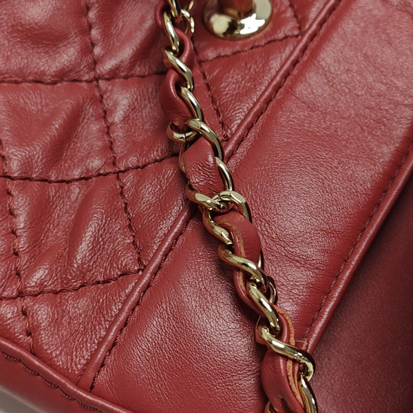 Quilted Calfskin Shoulder Bag Red