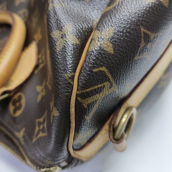 SPEEDY 30 Monogram Coated Canvas Brown