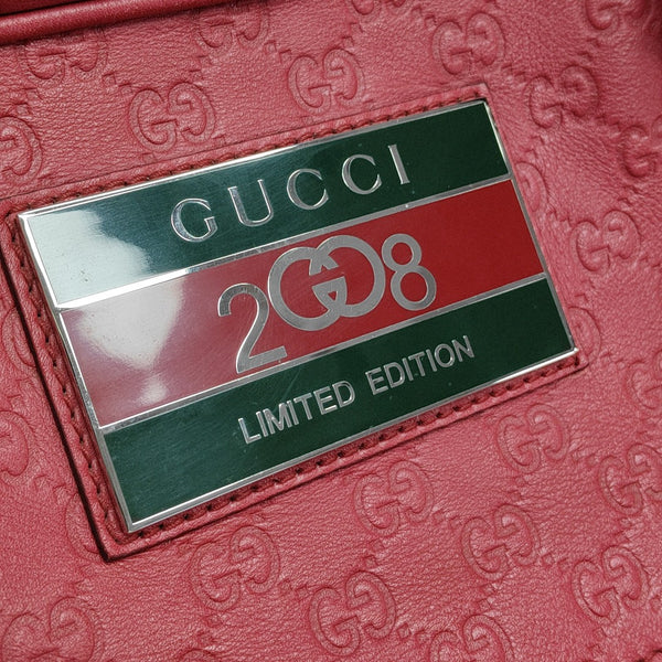 Microguccissima Monogram Leather Red