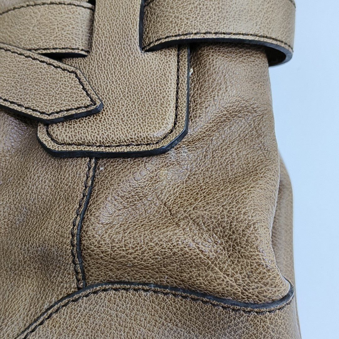 Calfskin Shoulder Bag Brown