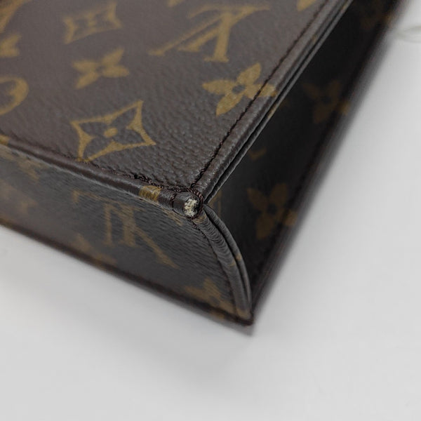 SAC PLAT Mini Monogram Coated Canvas Brown