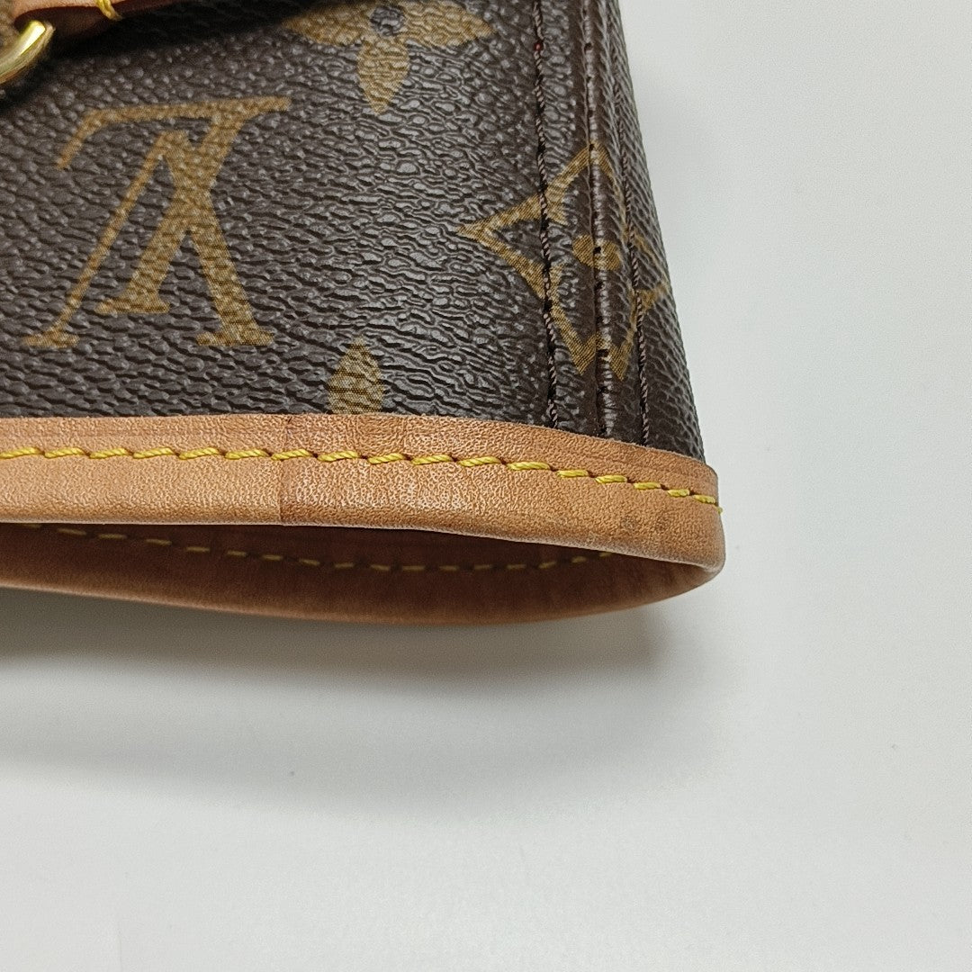 NEVERFULL MM Monogram Coated Canvas Brown