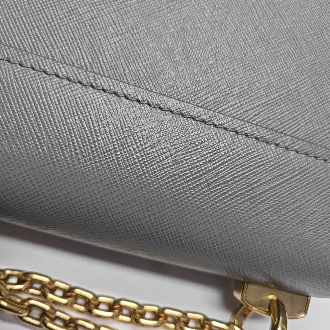 Calfskin Shoulder Bag Gray