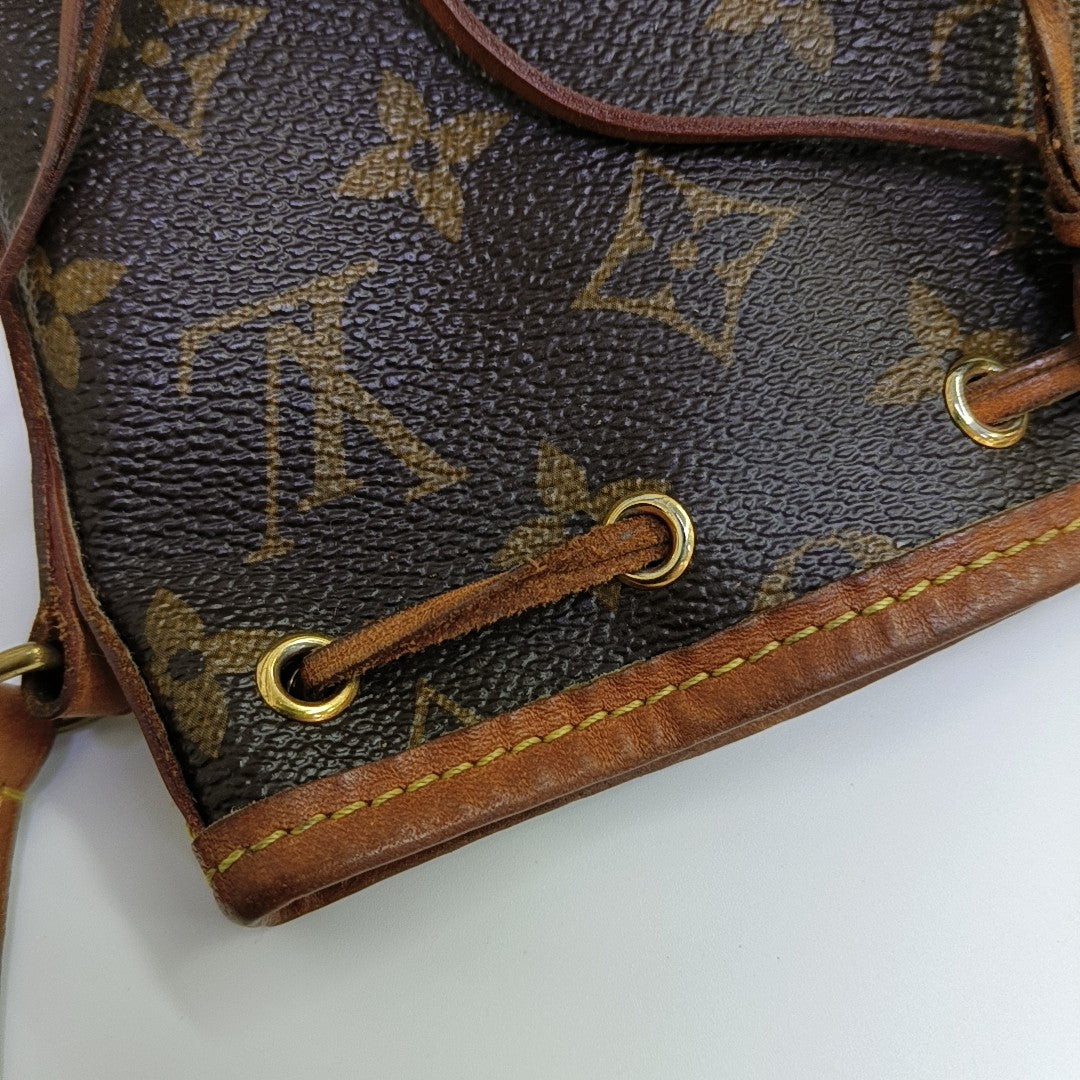 NÉONOÉ Nano Monogram Coated Canvas Brown