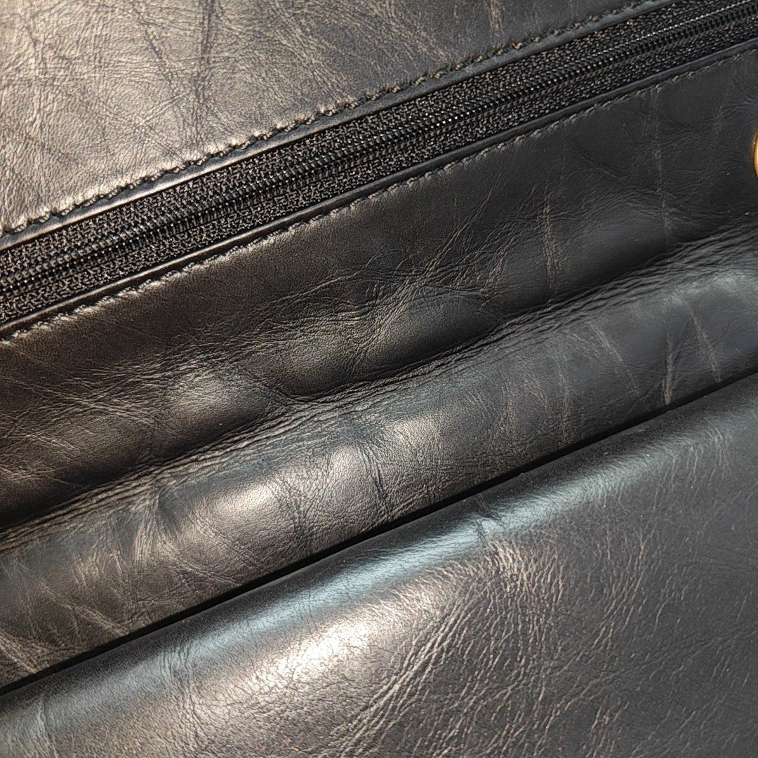 2.55 Maxi Quilted Calfskin Black