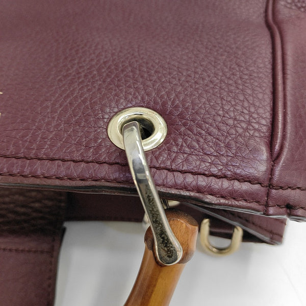 Bamboo 1947 Medium Calfskin Red