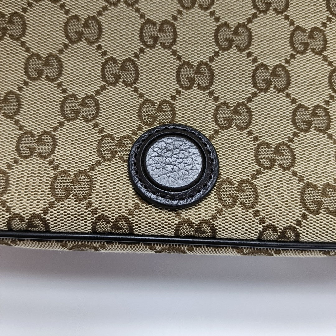 Monogram Canvas Shoulder Bag Brown