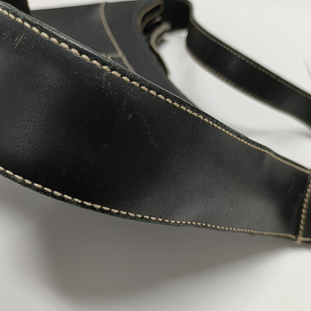 Quilted Calfskin Top Handle Bag Black