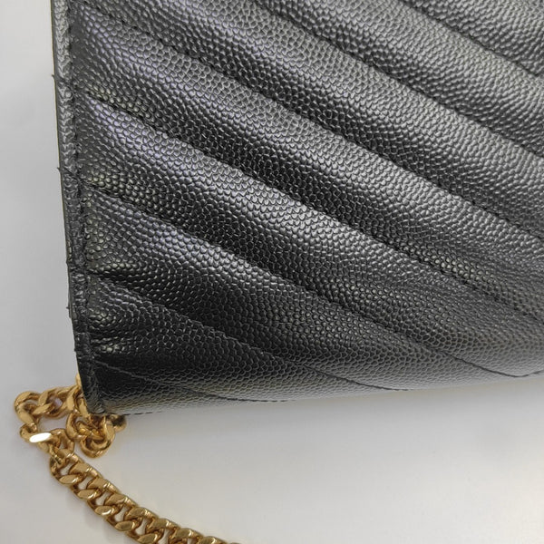 MONOGRAM WOC Chevron Calfskin Black