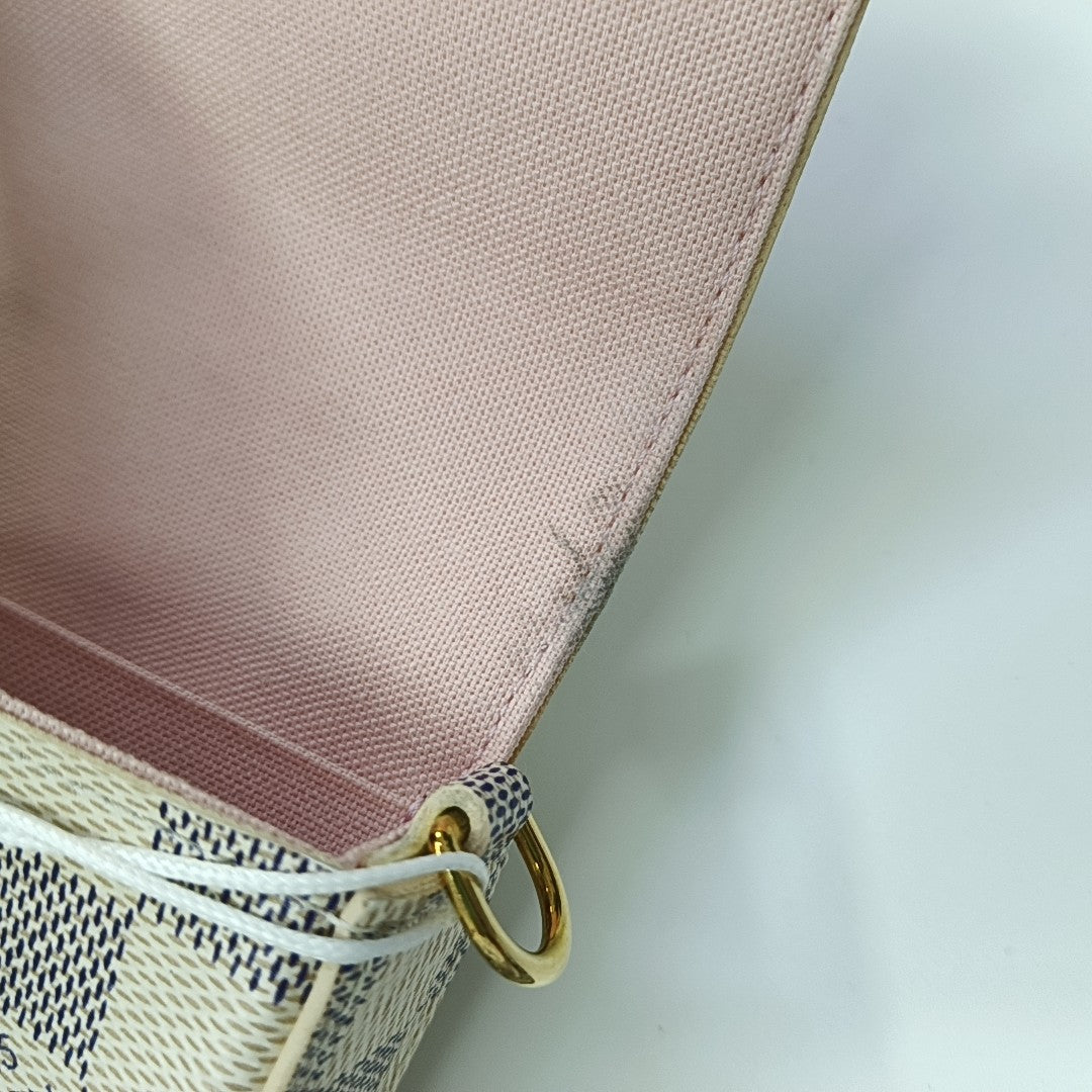 FÉLICIE Damier Azur Coated Canvas White