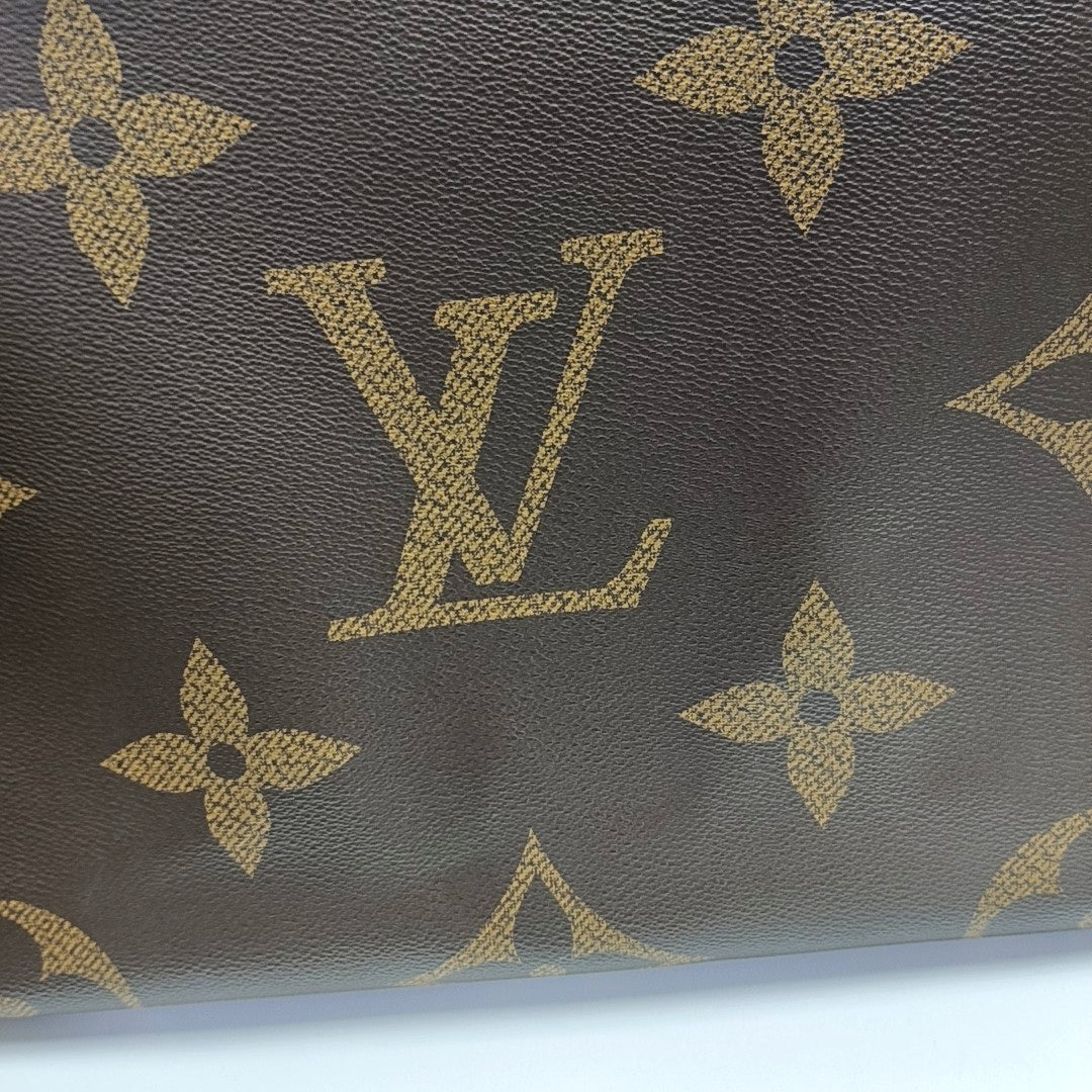 Authenticated pre-owned  ONTHEGO GM Monogram Coated Canvas Brown - Tote Bag at Looply
