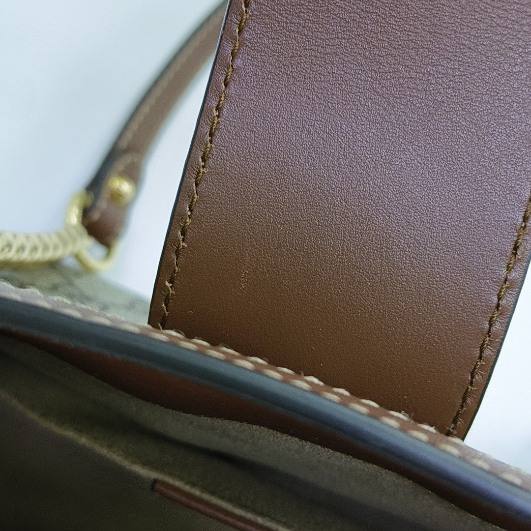 Padlock Small Monogram Coated Canvas Beige