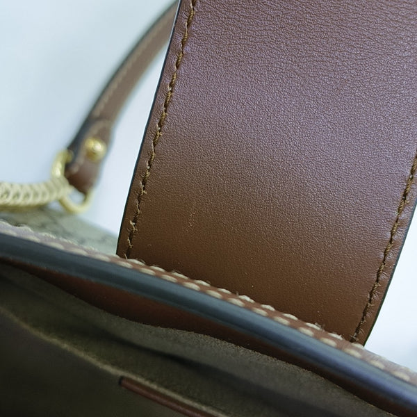 Padlock Small Monogram Coated Canvas Beige