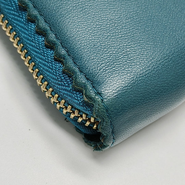 Brand Lambskin Blue Wallet