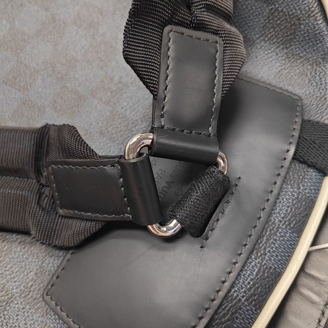 JOSH Damier Graphite Coated Canvas Black