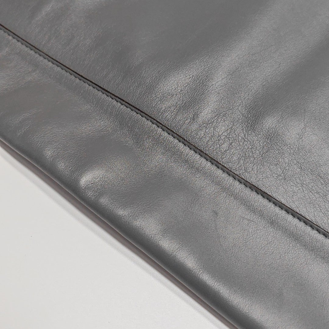 Calfskin Shoulder Bag Gray