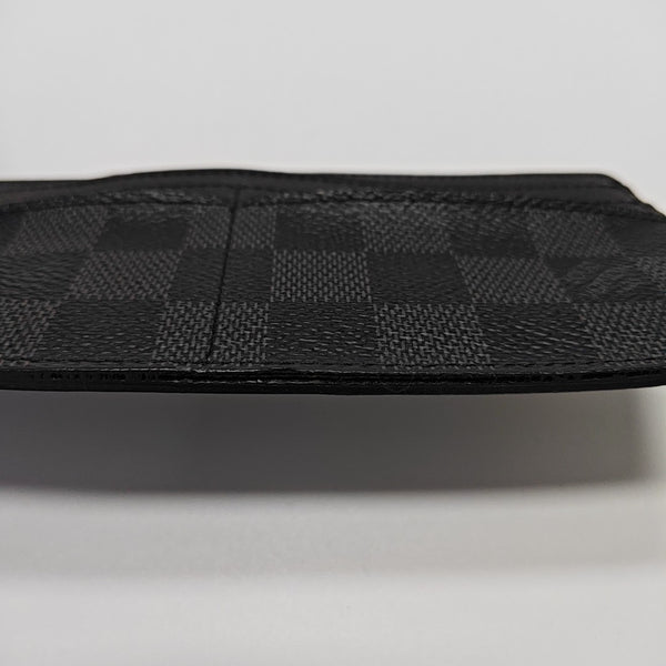 DAMIER EBENE MM Damier Graphite Coated Canvas Gray Wallet