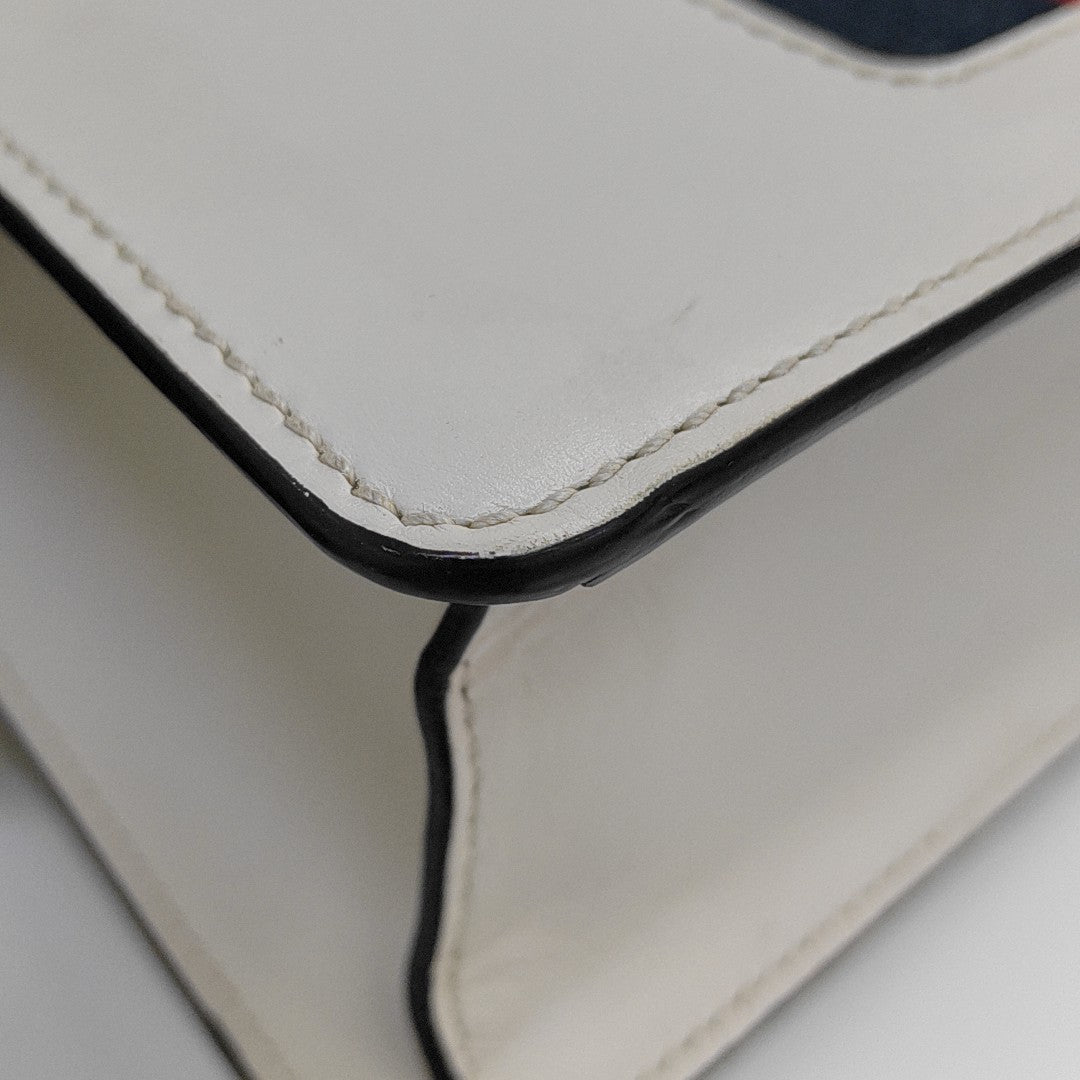 Sylvie Mini Calfskin White