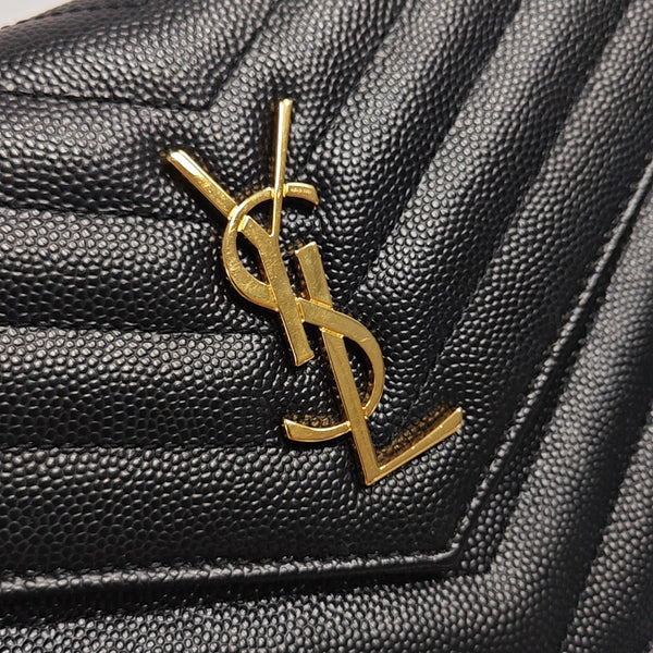 MONOGRAM Chevron Calfskin Black