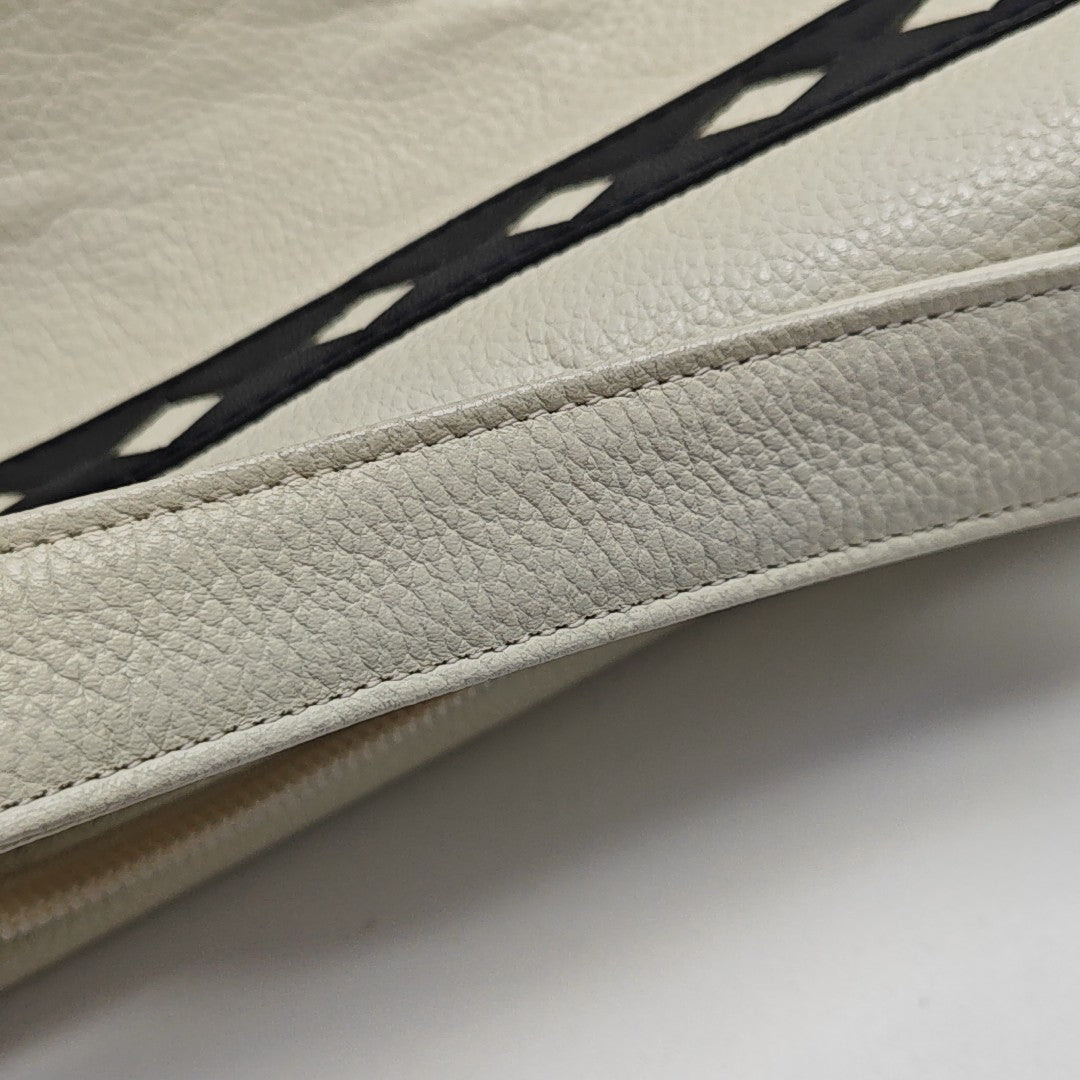 Calfskin Top Handle Bag White