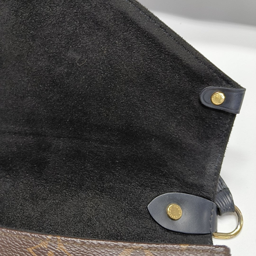 SAINT MICHEL Monogram Coated Canvas Black