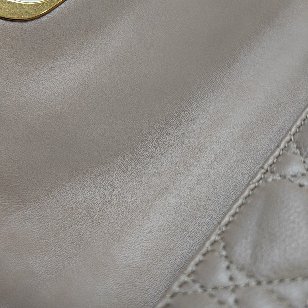 Dior Caro Medium Cannage Calfskin Gray
