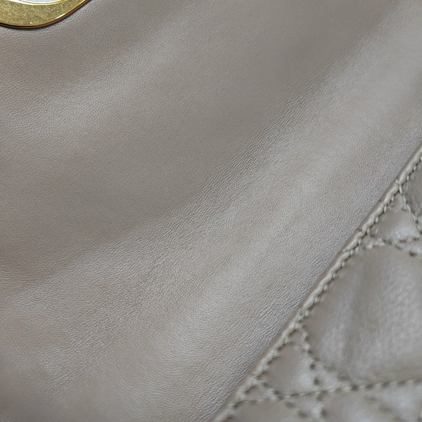 Dior Caro Medium Cannage Calfskin Gray