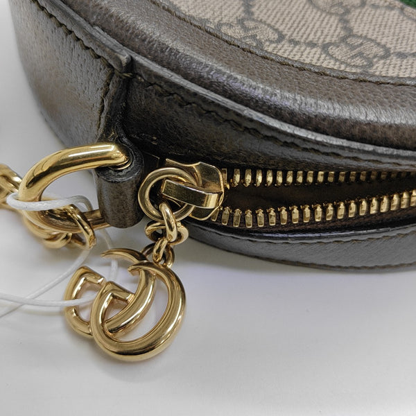 Ophidia Mini Monogram Coated Canvas Beige