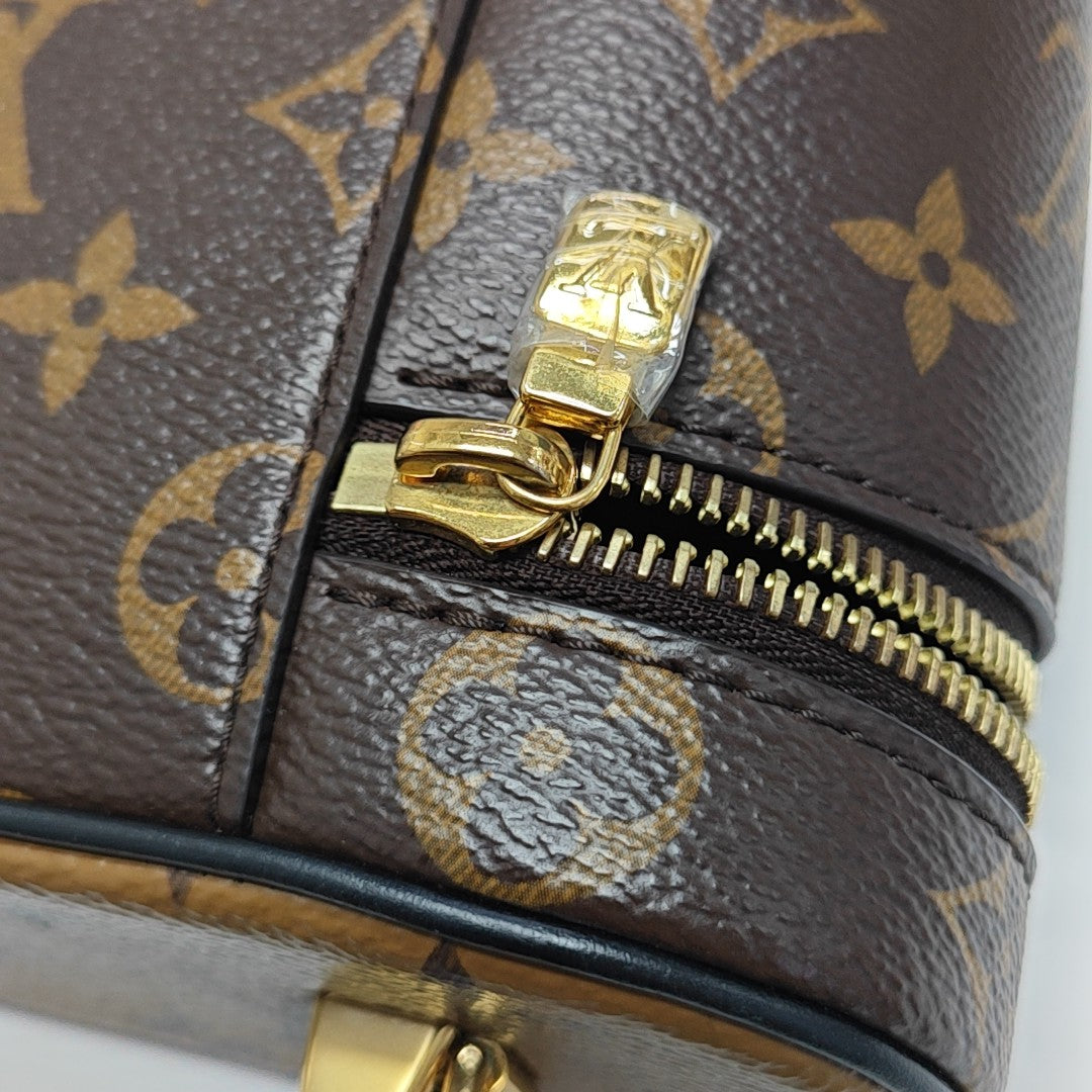 Vanity Chain Pouch Monogram Coated Canvas Brown