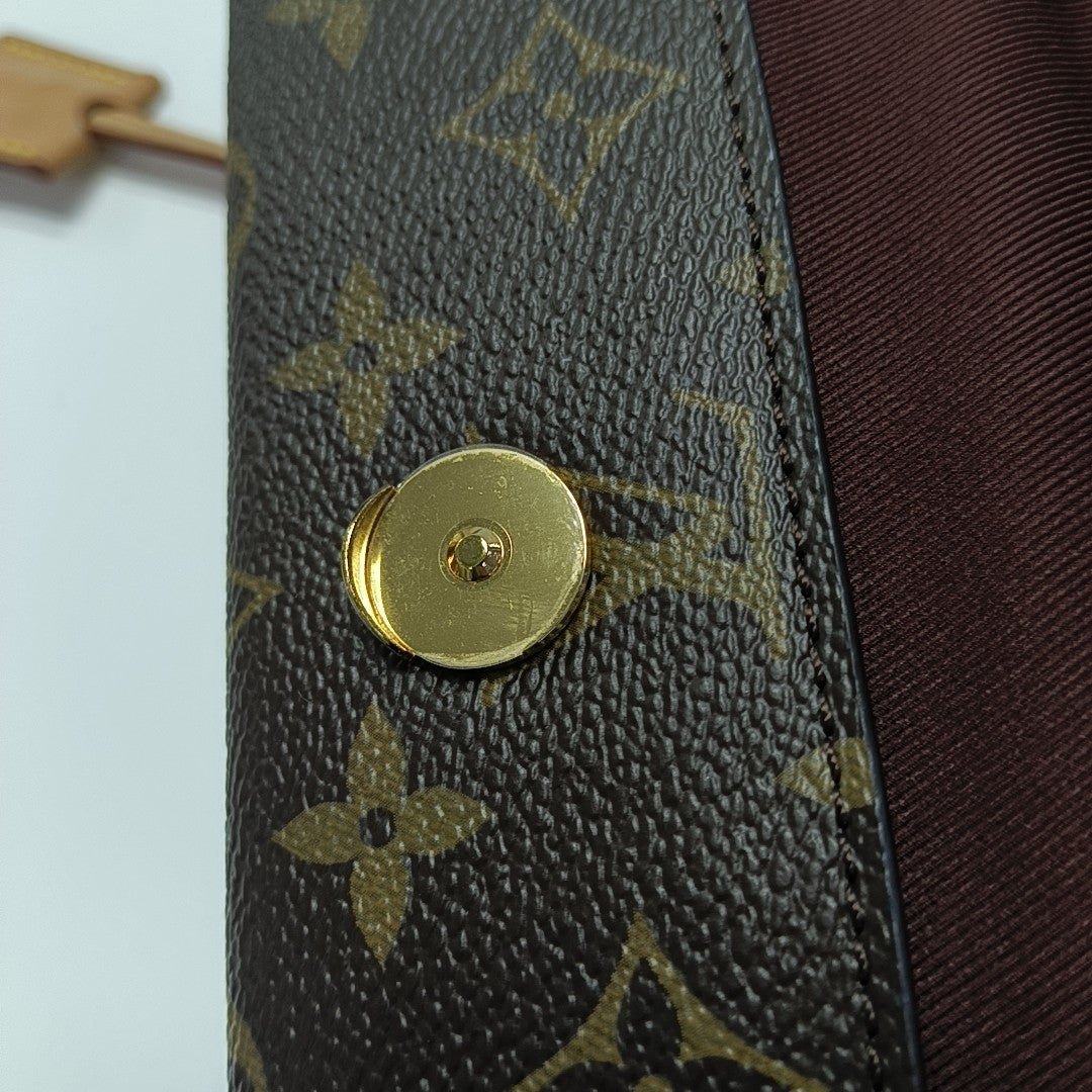 CLUNY MM Monogram Coated Canvas Brown