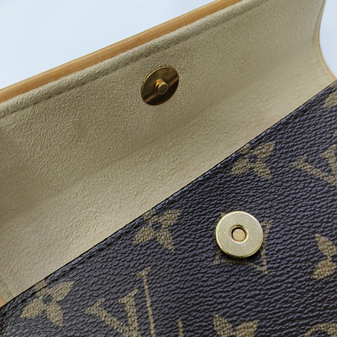 FLORENTINE Monogram Coated Canvas Brown