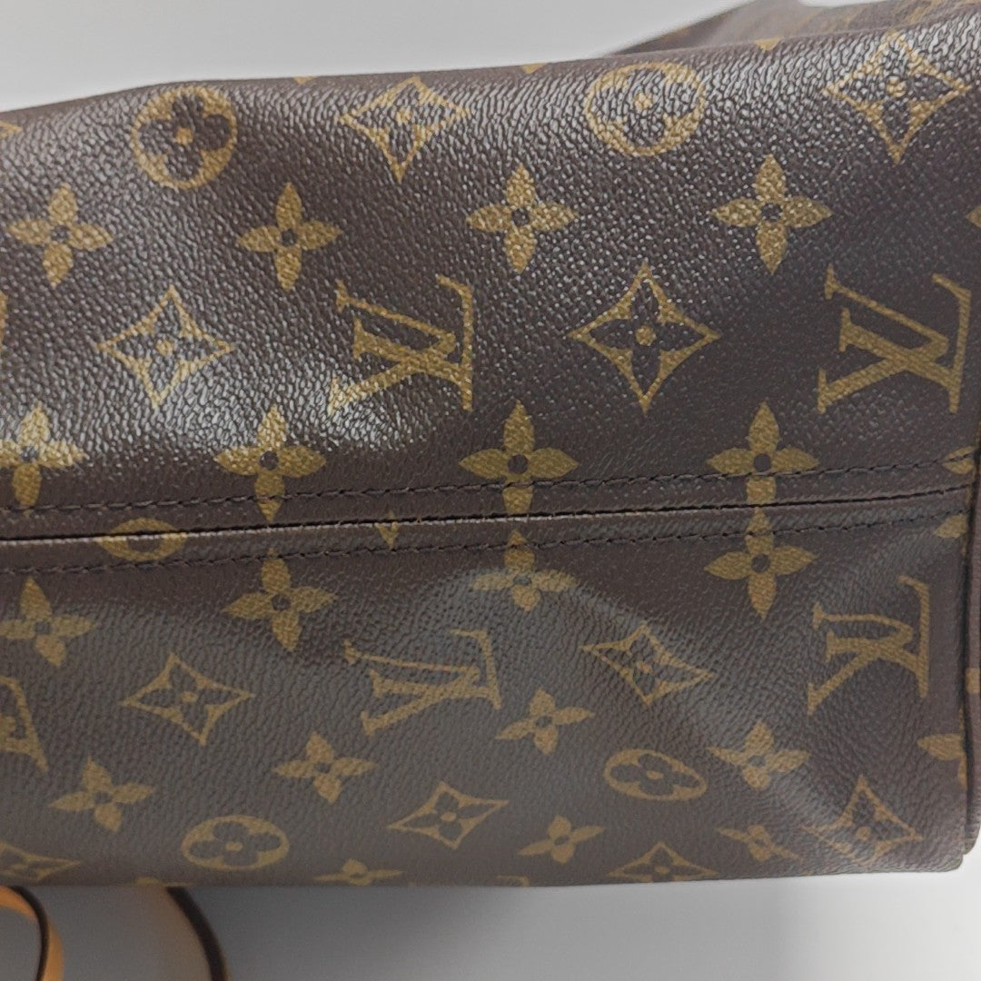 NEVERFULL MM Monogram Coated Canvas Brown