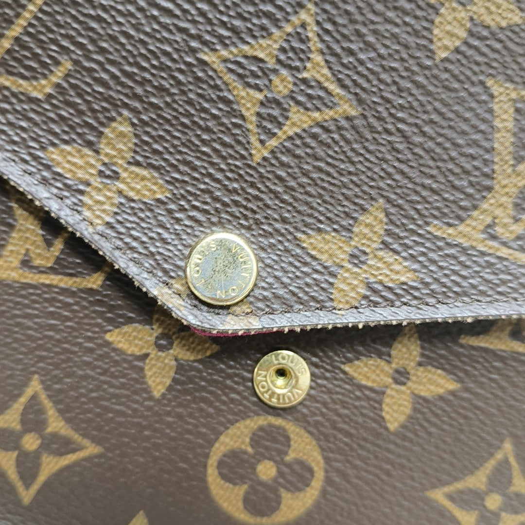FÉLICIE Monogram Coated Canvas Brown