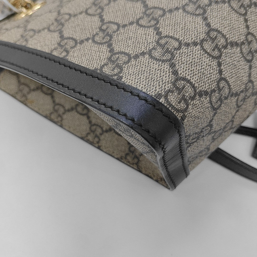 Padlock Small Monogram Coated Canvas Beige