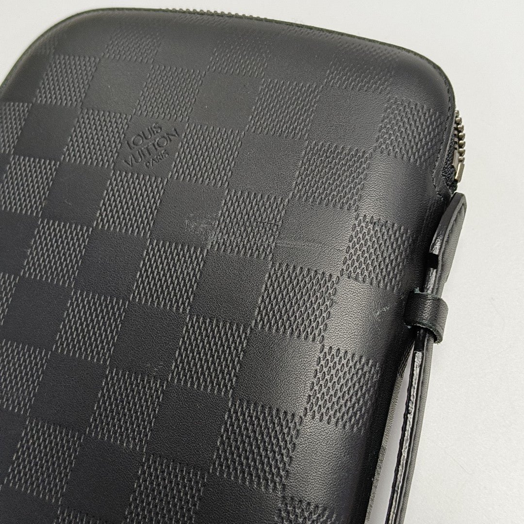 ATOLL Damier Graphite Calfskin Black