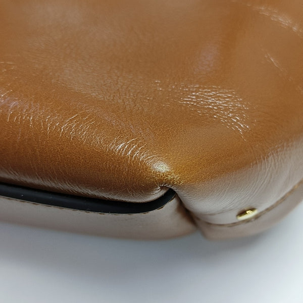 Calfskin Shoulder Bag Brown