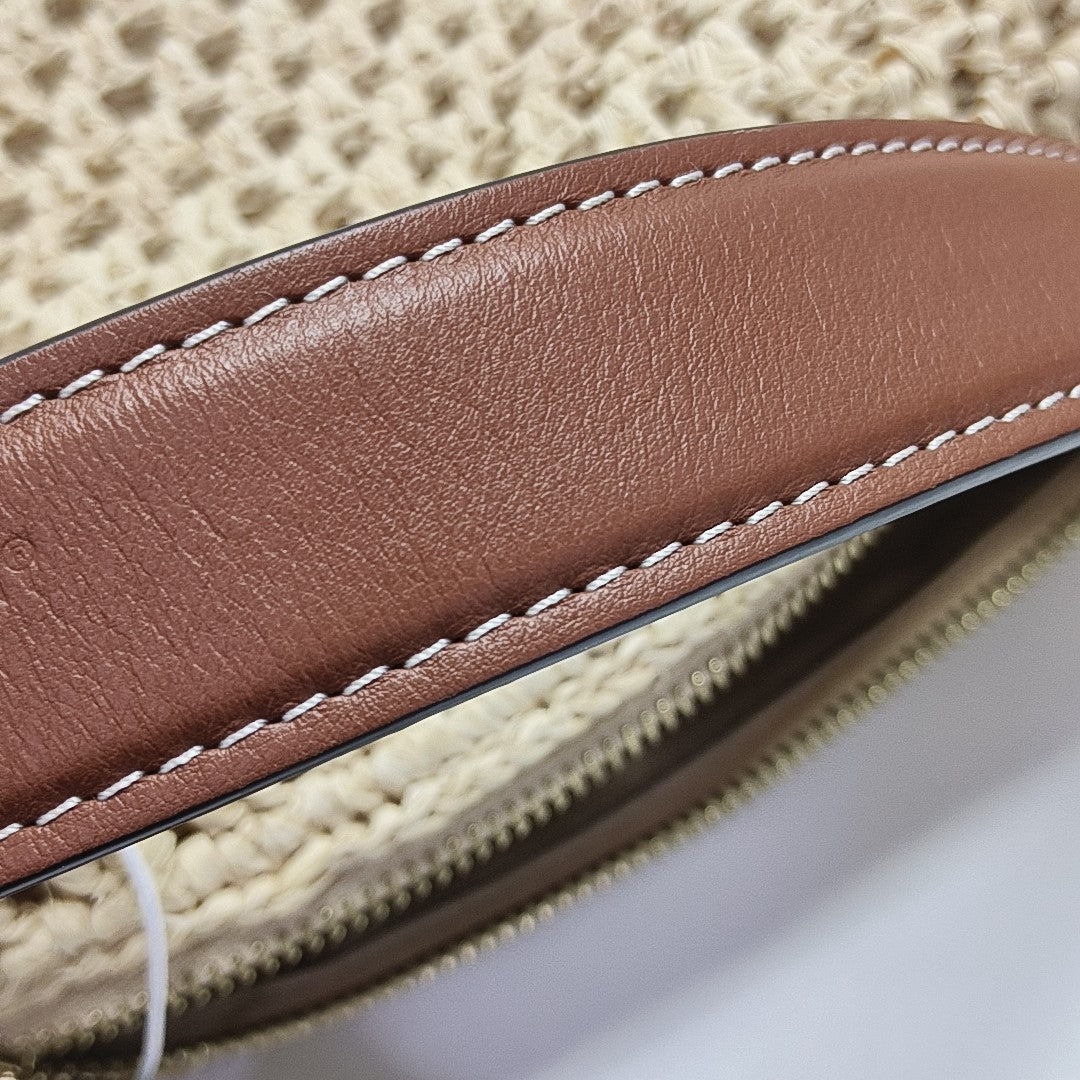 Straw Shoulder Bag MM Beige