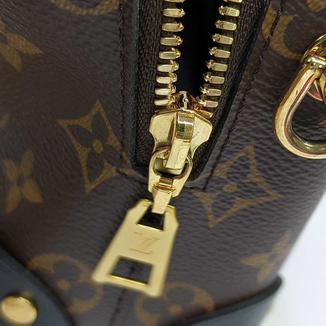 PETITE MALLE Monogram Coated Canvas Brown