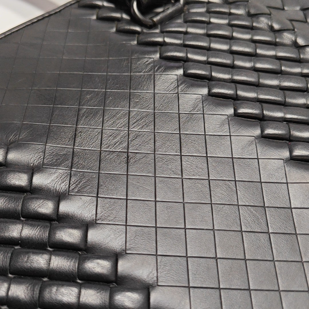 Calfskin Top Handle Bag Black