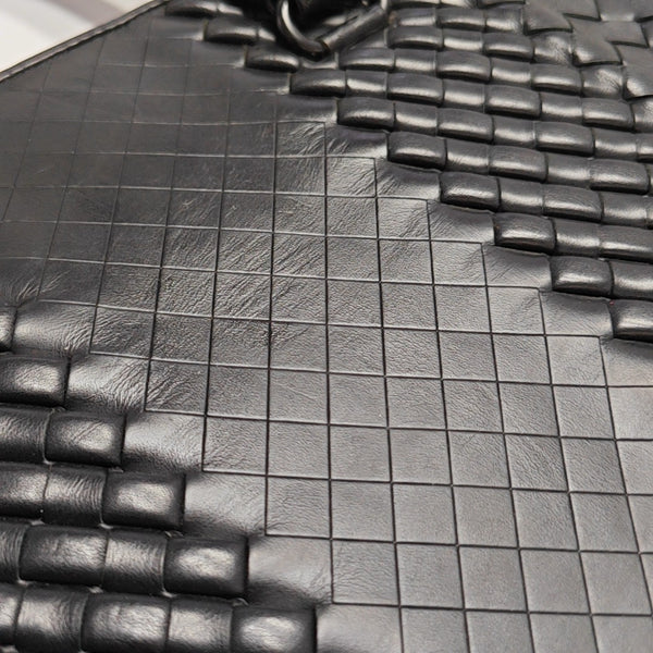 Calfskin Top Handle Bag Black