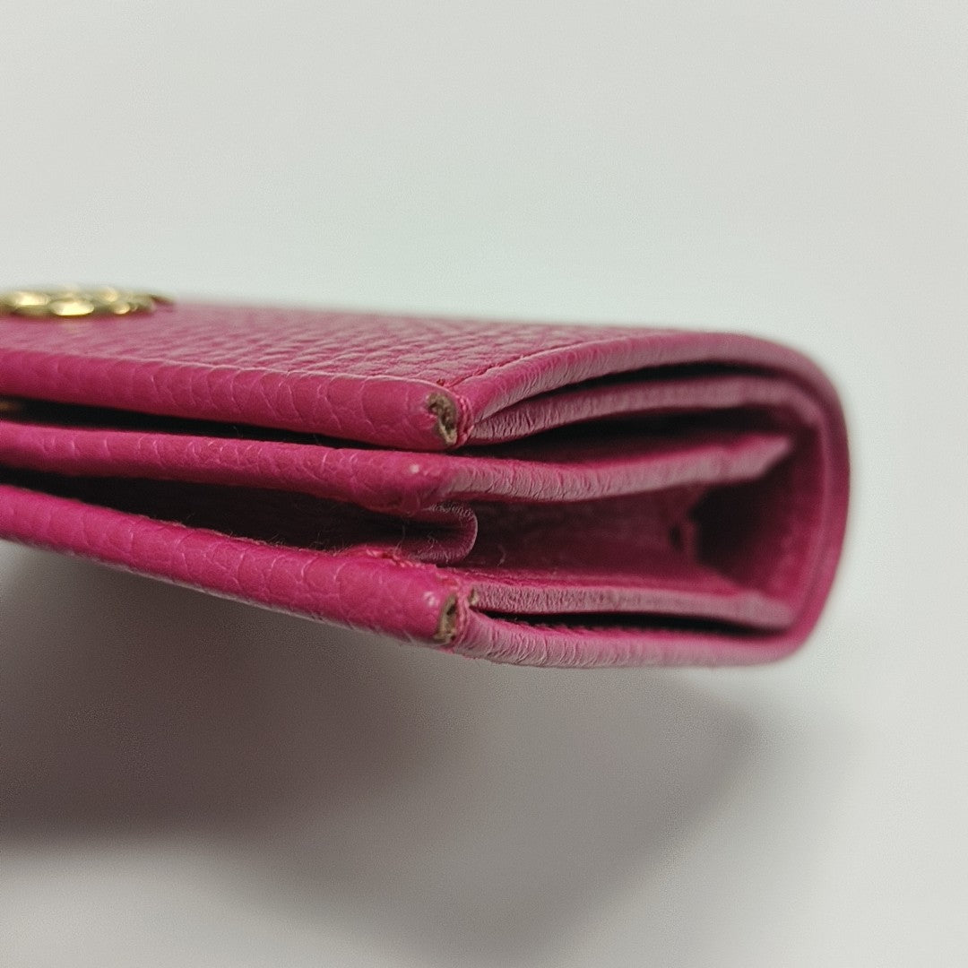 GG Marmont Mini Calfskin Purple Wallet