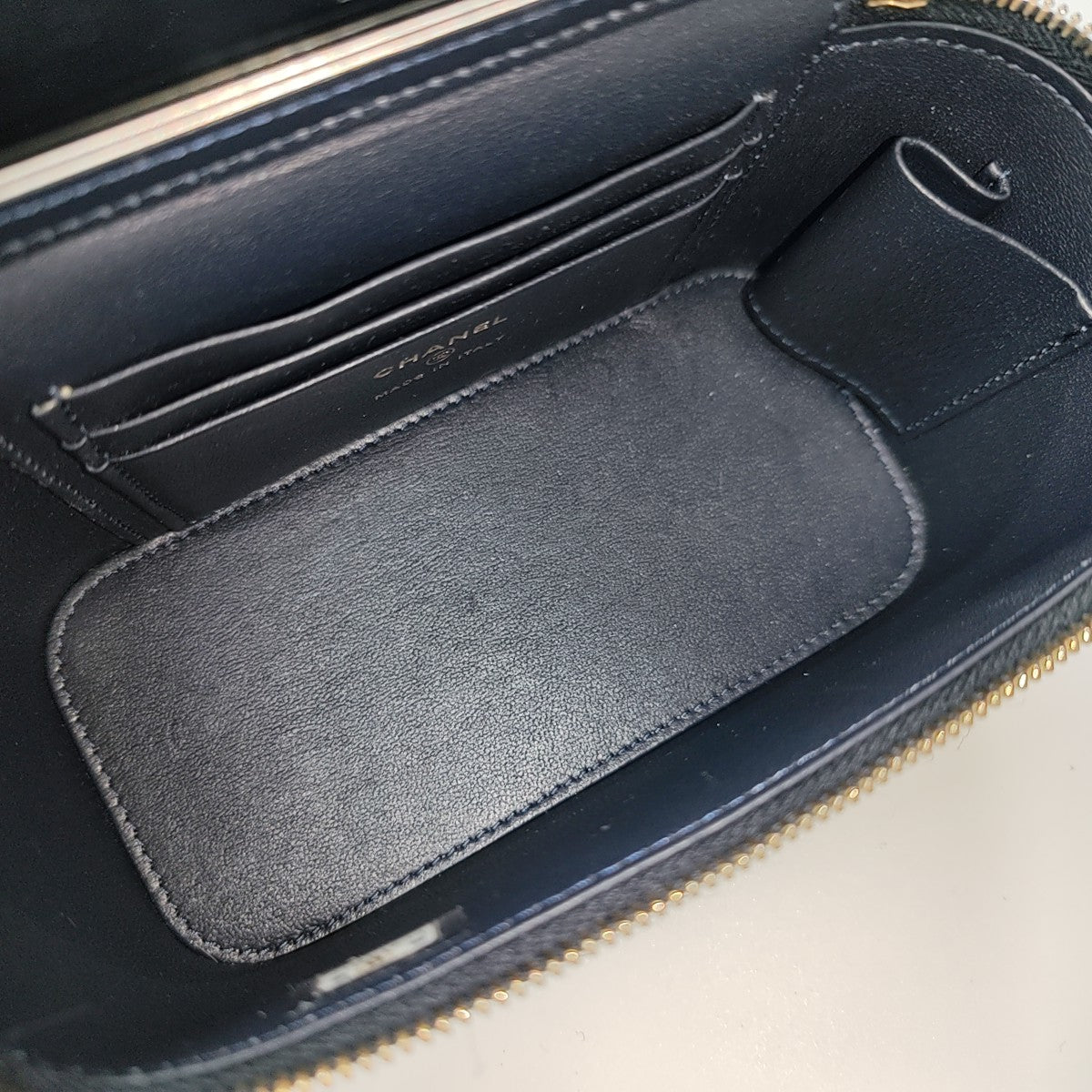 VANITY CASE Quilted Wool Blue