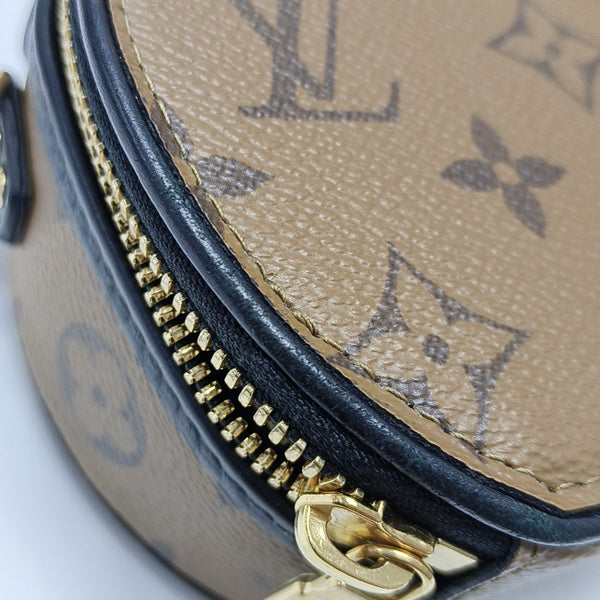 BOITE CHAPEAU Mini Monogram Coated Canvas Brown