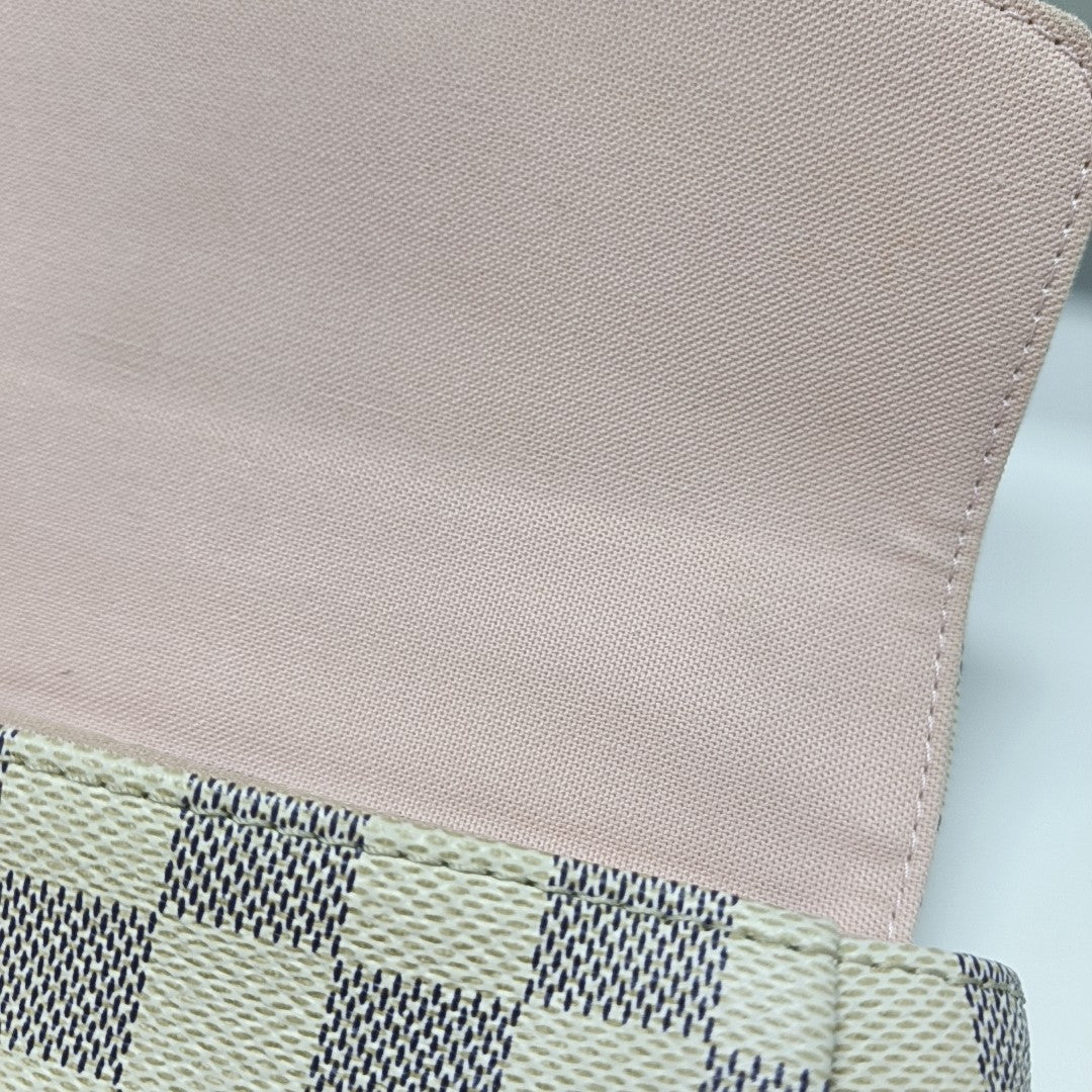 CROISETTE Damier Azur Coated Canvas White