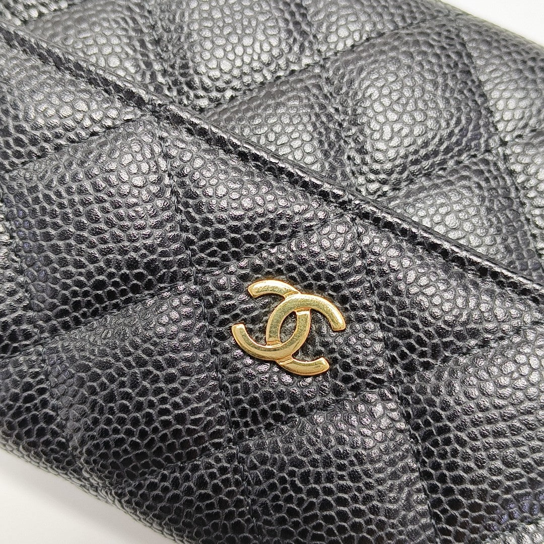 CLASSIC FLAP Quilted Grained Calfskin Black