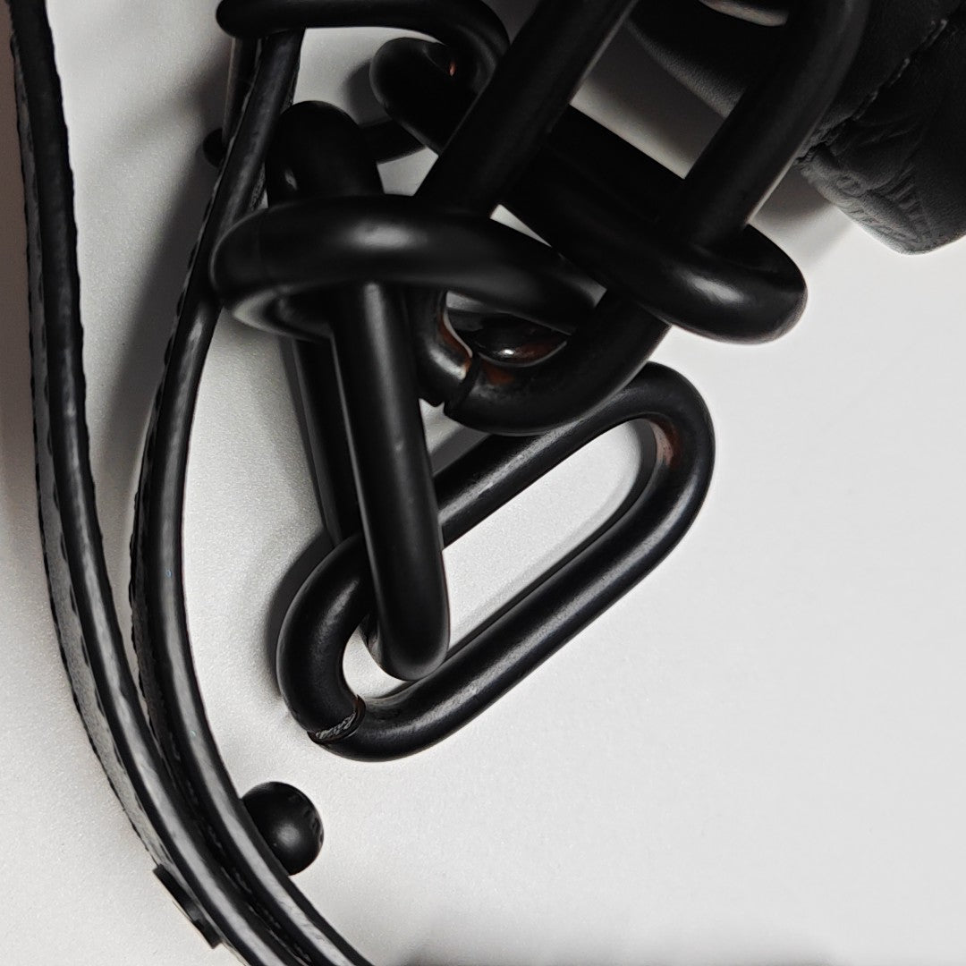 CHALK Monogram Calfskin Black